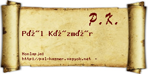 Pál Kázmér névjegykártya